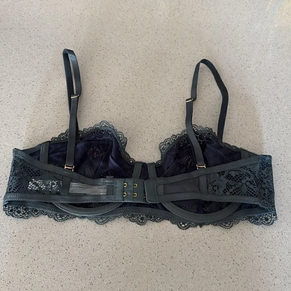 NWOT Free People Maya Convertible Underwire Bra Lace Semi Sheer Adjustable Strap